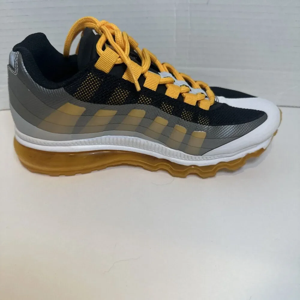 Nike Air Max 95 Orange Silver White Black Running Shoes Low Top Sneakers Neon 6